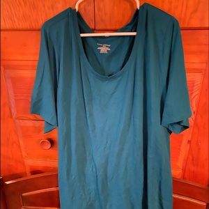 Lane Bryant Teal Short Sleeve Tee
